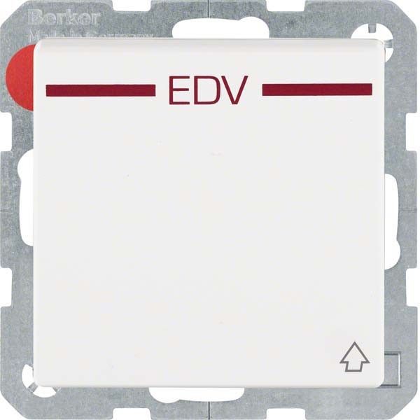 SCHUKO-Steckdose 47516059 polarweiß samt Aufdruck EDV