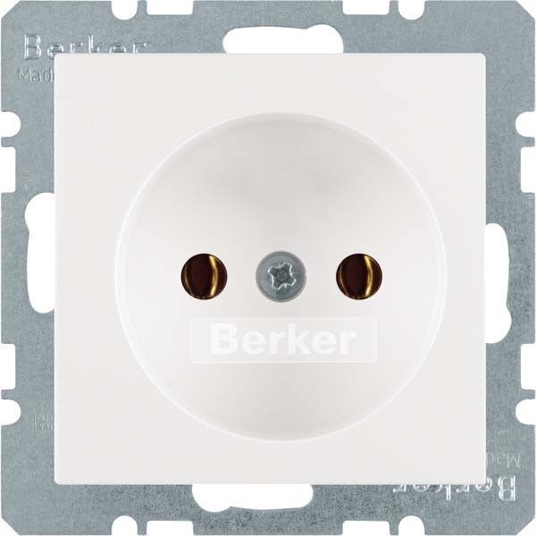 Steckdose 6161036089 polarweiß samt