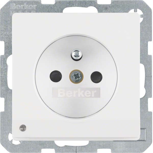 Steckdose 6765106089 polarweiß samt