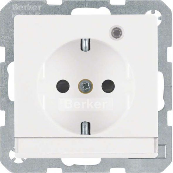 SCHUKO-Steckdose 41106089 polarweiß samt