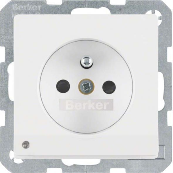 Steckdose 6765106089 polarweiß samt