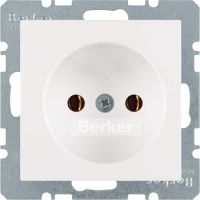 Steckdose 6161036089 polarweiß samt