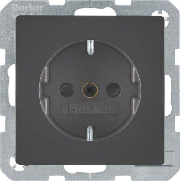 SCHUKO-Steckdose 41236086 anthrazit samt lackiert
