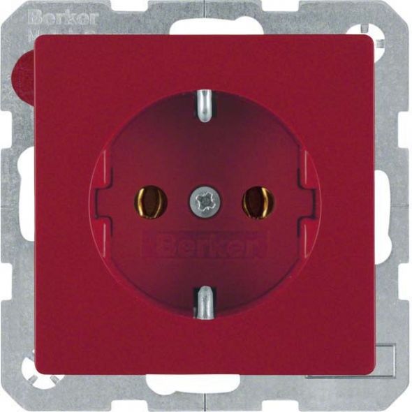 SCHUKO-Steckdose 41436012 rot samt