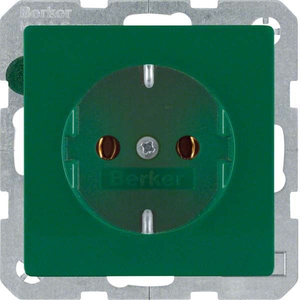SCHUKO-Steckdose 41436013 grün samt 