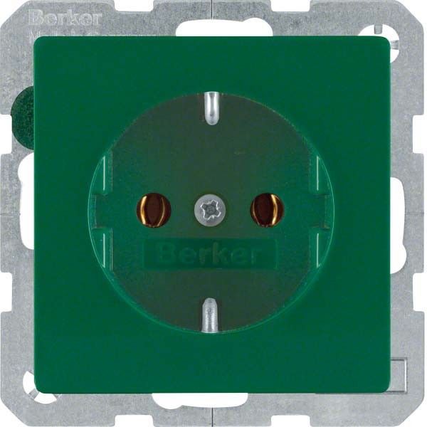 SCHUKO-Steckdose 47436013 grün samt