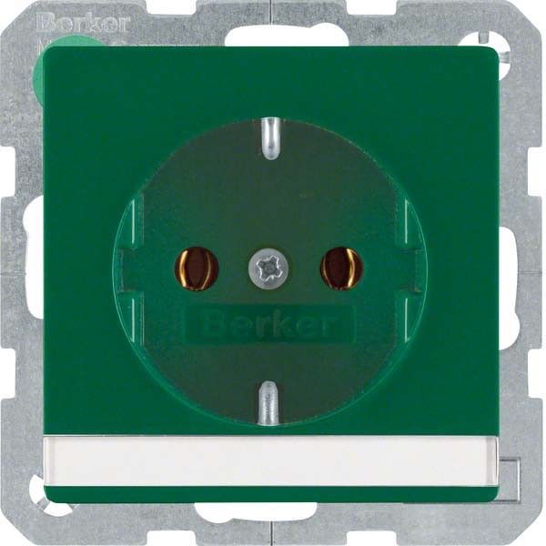 SCHUKO-Steckdose 47506003 grün samt