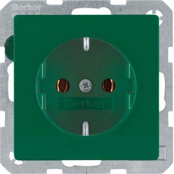 SCHUKO-Steckdose 47436013 grün samt