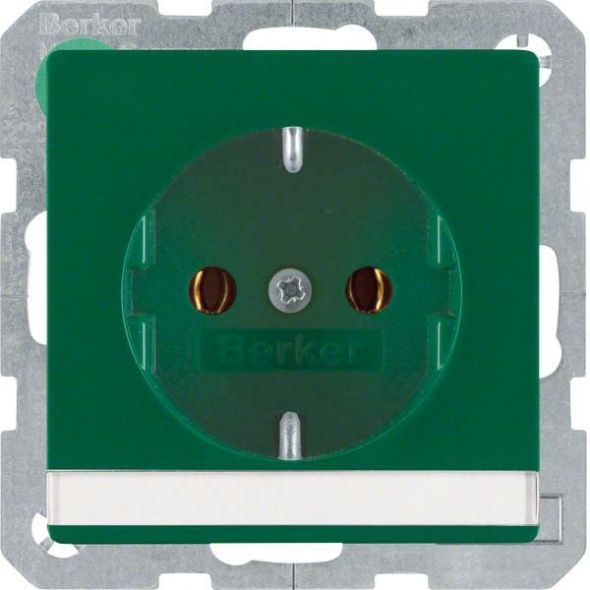 SCHUKO-Steckdose 47506003 grün samt