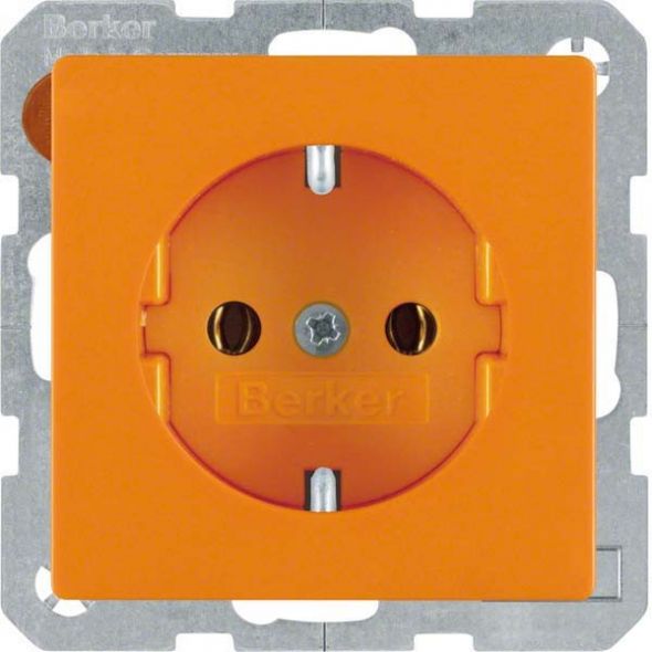 SCHUKO-Steckdose 41436014 orange samt