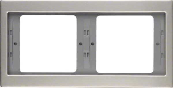 Rahmen 2-fach 13637004 edelstahl mattiert