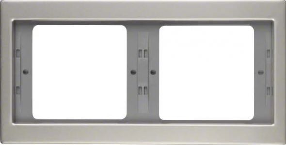 Rahmen 2-fach 13637004 edelstahl mattiert