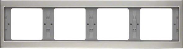 Rahmen 4-fach 13837004 edelstahl mattiert
