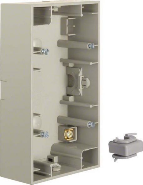 AP-Gehäuse 2-fach 10427004 edelstahl matt lackiert