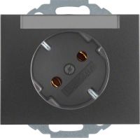 SCHUKO-Steckdose 47287106 anthrazit matt lackiert