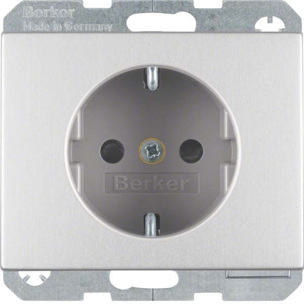 SCHUKO-Steckdose 41357003 alu eloxiert
