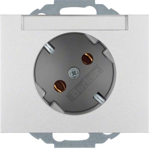 SCHUKO-Steckdose 47287103 alu matt lackiert