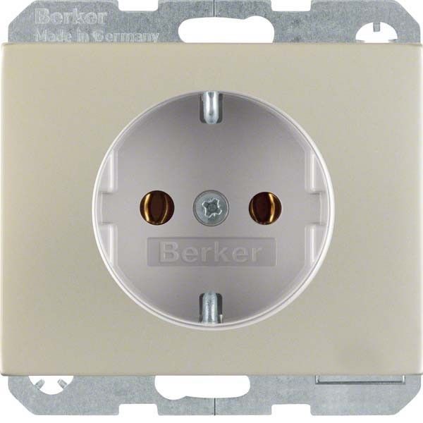 SCHUKO-Steckdose 47157004 edelstahl mattiert