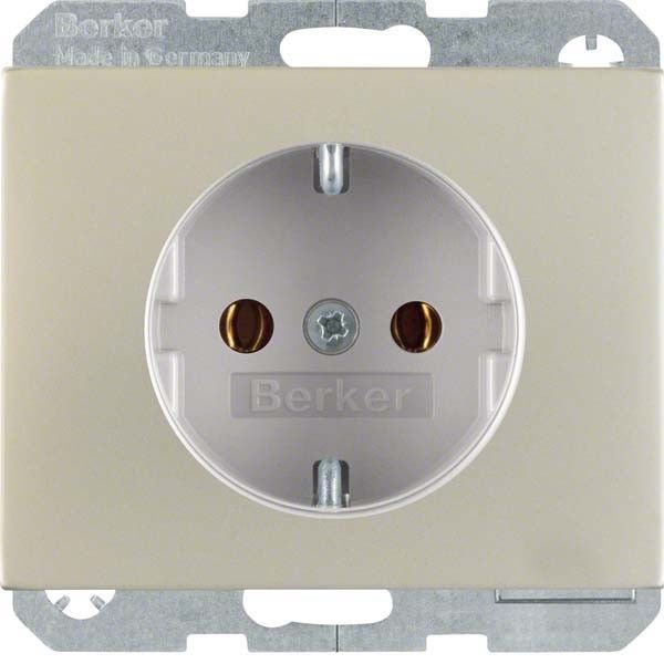 SCHUKO-Steckdose 47357004 edelstahl mattiert