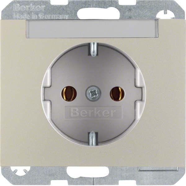 SCHUKO-Steckdose 47397004 edelstahl matt lackiert