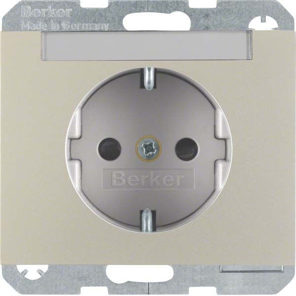 SCHUKO-Steckdose 47387004 edelstahl matt lackiert