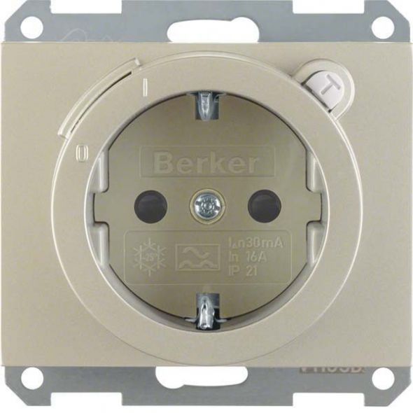 SCHUKO-Steckdose 47087004 edelstahl matt lackiert