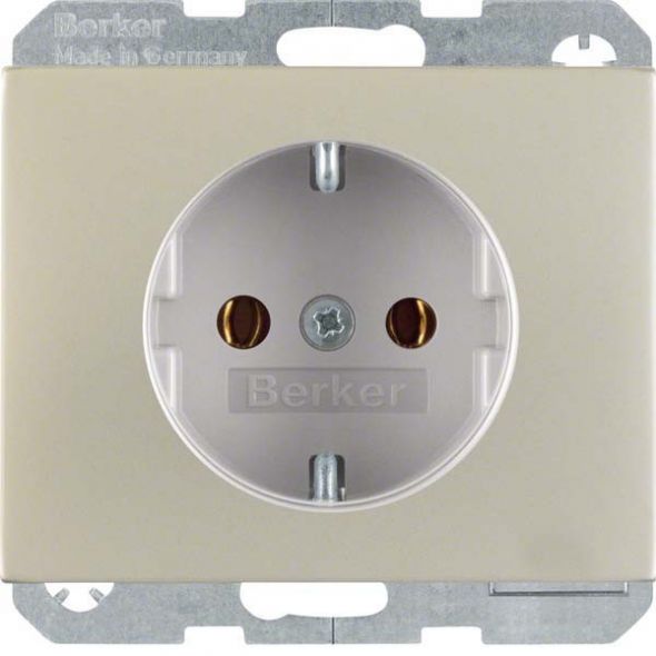 SCHUKO-Steckdose 47357004 edelstahl mattiert