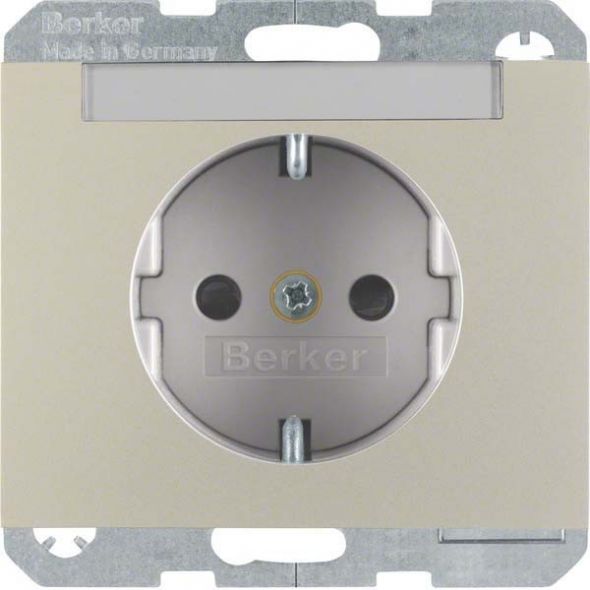 SCHUKO-Steckdose 47387004 edelstahl matt lackiert