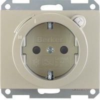 SCHUKO-Steckdose 47087004 edelstahl matt lackiert