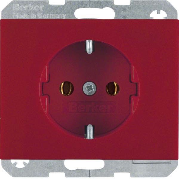 SCHUKO-Steckdose 47157015 rot glänzend