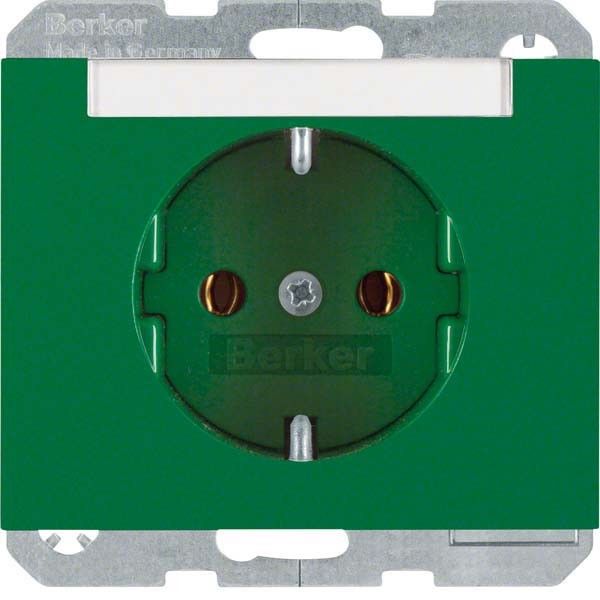 SCHUKO-Steckdose 47397013 grün glänzend