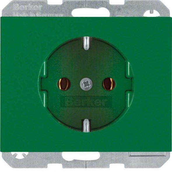 SCHUKO-Steckdose 47157013 grün glänzend