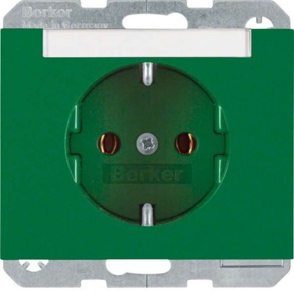 SCHUKO-Steckdose 47397013 grün glänzend