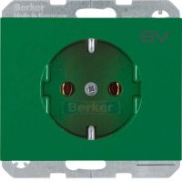 SCHUKO-Steckdose 47157113 grün glänzend Aufdruck SV