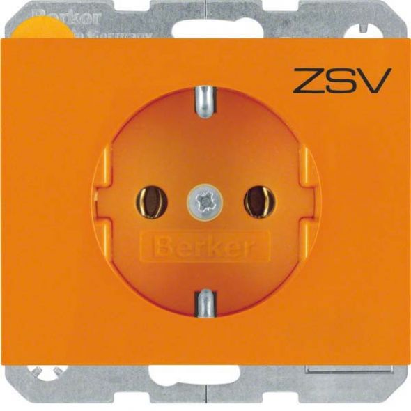 SCHUKO-Steckdose 47157114 orange glänzend Aufdruck ZSV