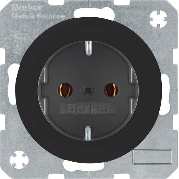 SCHUKO-Steckdose 41432045 schwarz glänzend