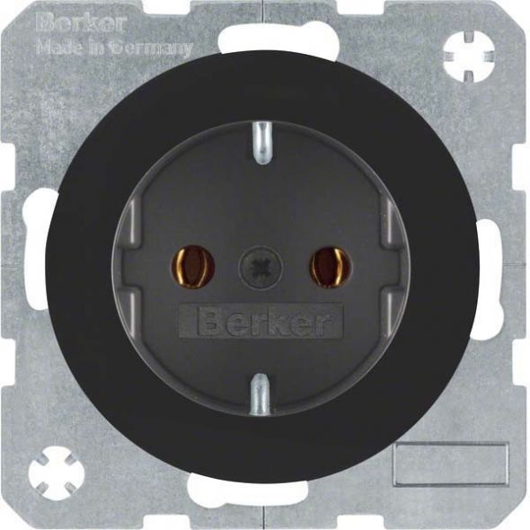 SCHUKO-Steckdose 41432045 schwarz glänzend