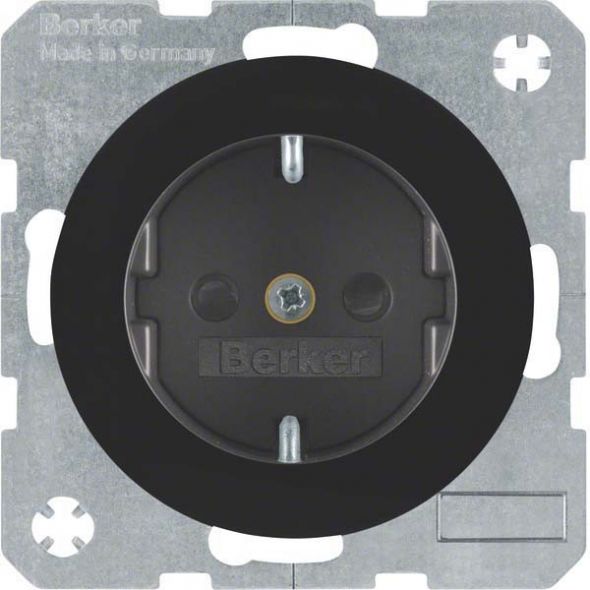 SCHUKO-Steckdose 47232045 schwarz glänzend