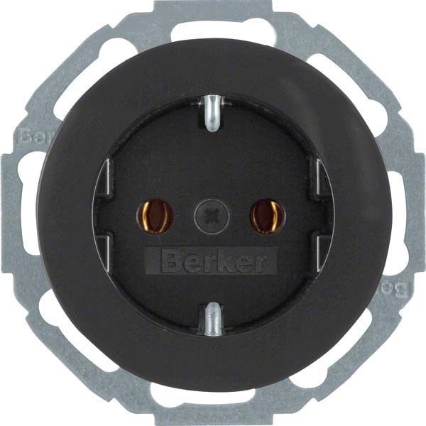SCHUKO-Steckdose 47452045 schwarz glänzend