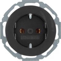 SCHUKO-Steckdose 47552045 schwarz glänzend