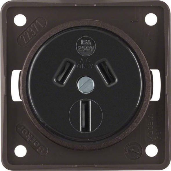 Steckdose 962562501 braun matt