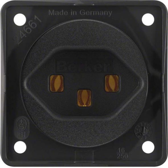 Steckdose 962592503 schwarz matt