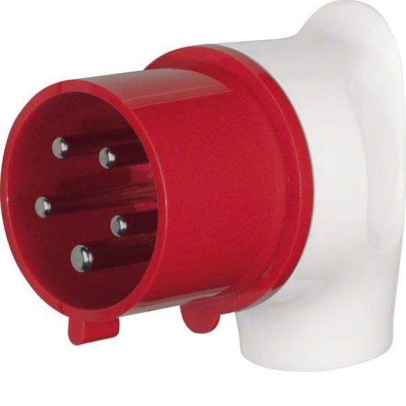CEE-Winkelstecker 578201 grau-rot