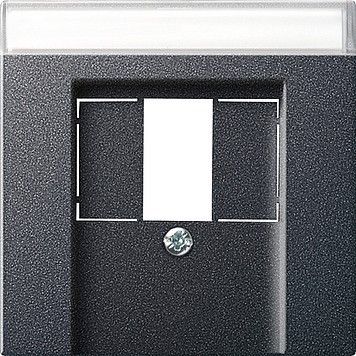 System 55 Abdeckung 087628 f. Telefon-Anschlussdose m. Beschriftungsfeld anthrazit