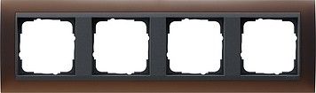 System 55 Event Opak 4-fach Rahmen dunkelbraun 021413