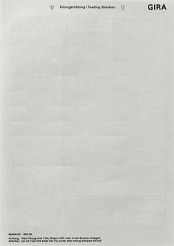 Beschriftungsbogen f. System 55 62,0x18,0mm 145900