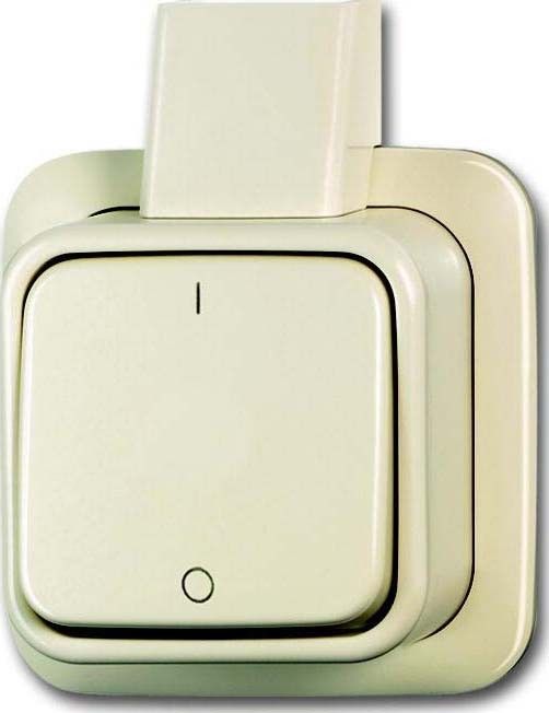 Ausschalter 2-pol. 2601/2 AP cremeweiß