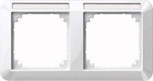 Rahmen 1-M 2-fach polarweiß glänzend m. BF wg
