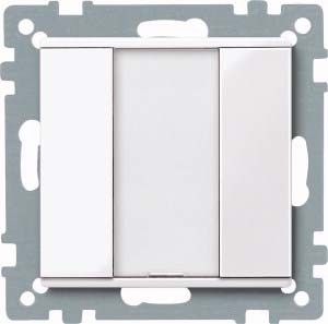 Taster 1-fach plus aktivweiß glänzend 617125