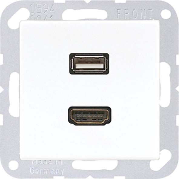 Multimediadose HDMI/USB MA A 1163 WW alpinweiß
